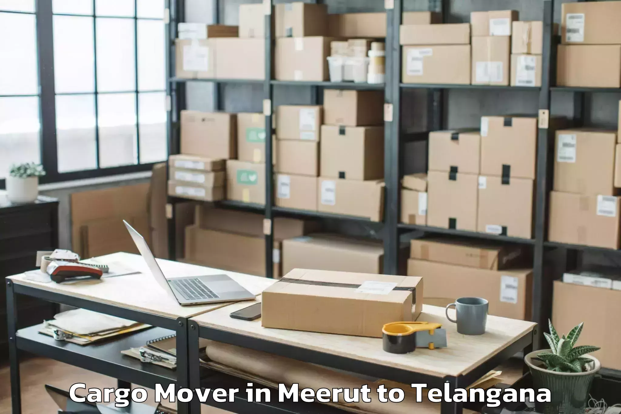 Easy Meerut to Jannaram Cargo Mover Booking